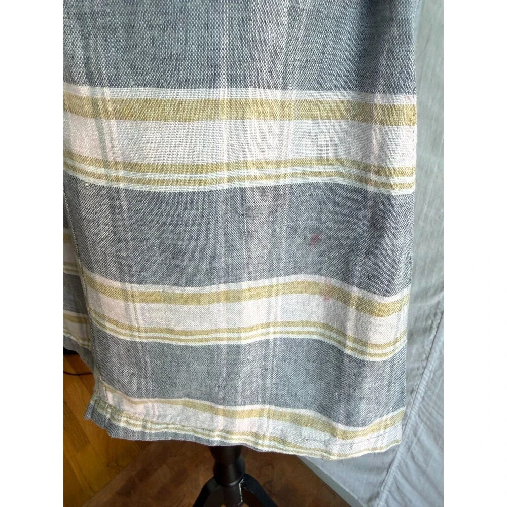 Buffalo David Bitton Plaid Shirt Dress Belted Snap Front Blue Beige Women's S